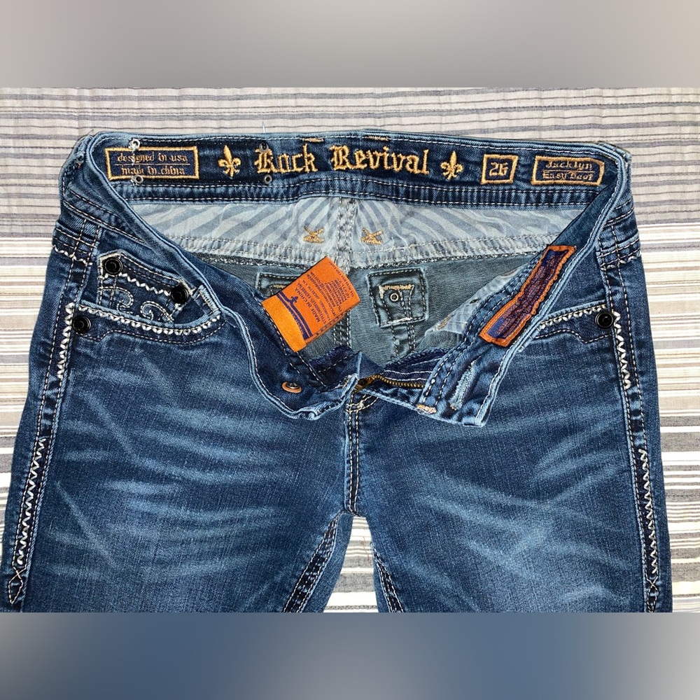 Rock Revival Jeans Jacklyn Easy Boot Women’s Size 26 - Picture 9 of 16